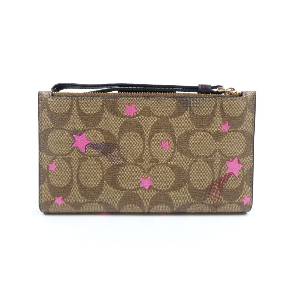 Coach Signature Khaki Disco Star Tech Phone Wallet NWT C7292 - Picture 2 of 4
